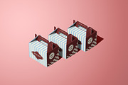 Takeaway Gable Box Packaging Mockup, a Packaging Mockup by Sheikhadesign (Thumbnail 8 of 11)