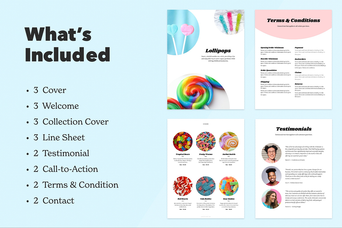 Canva Wholesale Catalog Template, a Brochure Template by Dandymark (Photo 2 of 12)