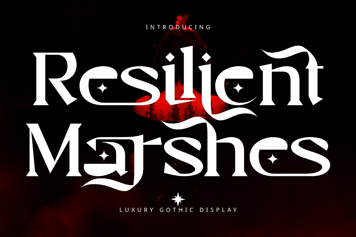 Resilient Marshes - Fantasy Font, a Serif Font by 177Studio (Photo 1 of 8)