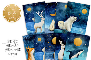 Cute Arctic Animals Postcards & Art