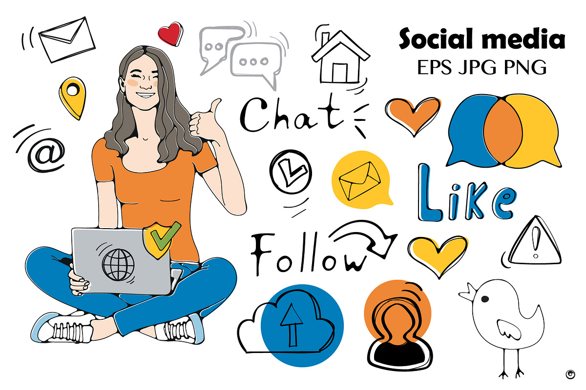 Social media, an Object Illustration by Olillia (Photo 1 of 8)