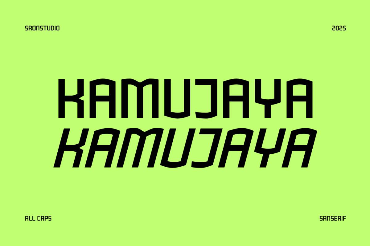 Kamujaya Font, a Sans Serif Font by Sronstudio (Photo 1 of 10)