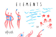 Beach club. Watercolor bundle, a Pattern Graphic by Anyuka (Thumbnail 3 of 3)