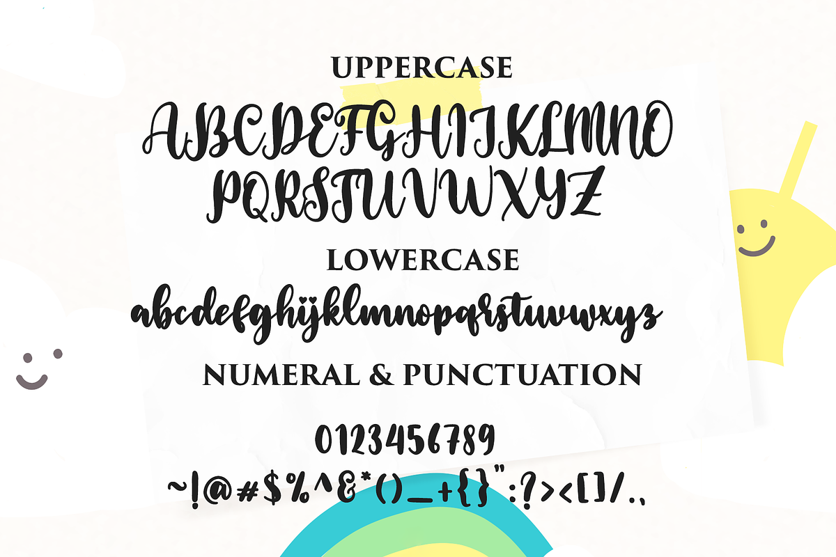 Smile Hana | Calligraphy Font, a Script Font by BearyType Studio (Photo 6 of 9)