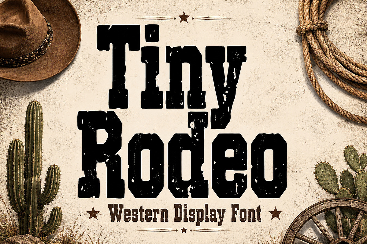 Tiny Rodeo, a Slab Serif Font by Wow Magic (Photo 1 of 5)