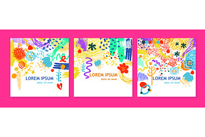 Set of decorative abstract frames, an Illustration by Nenahliadava Design