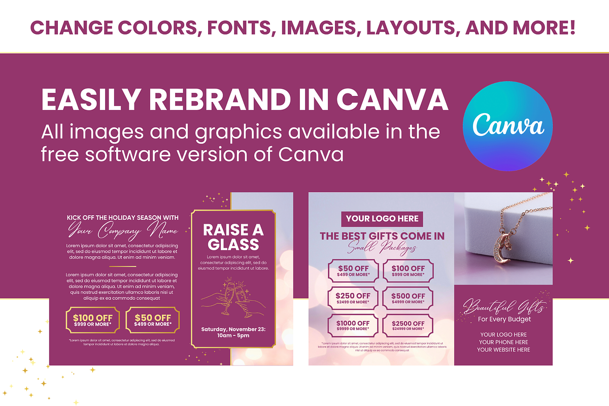 Jewelry Store Coupon Templates, a Card Template by ShayMadeWhat (Photo 2 of 3)