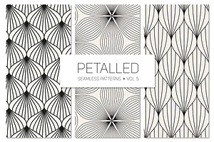 Petalled Seamless Patterns Set 5