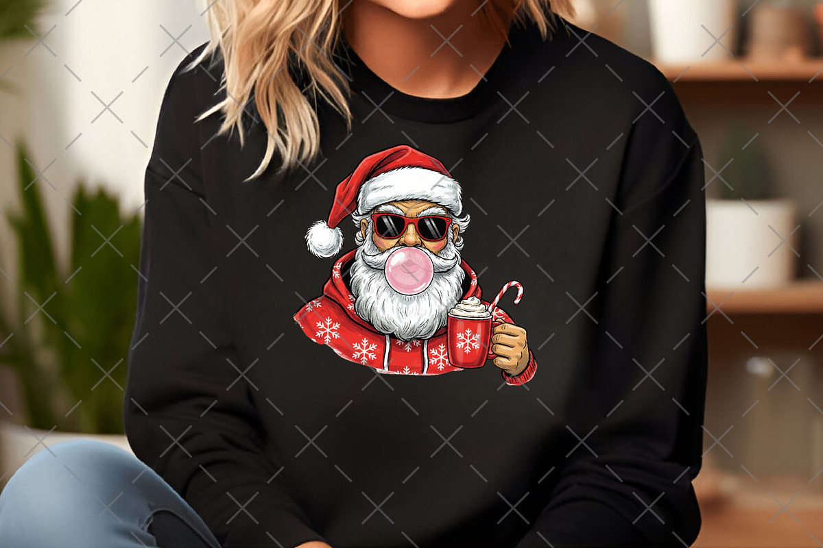 Cool Santa Xmas Art- Santa Christmas, an Illustration by Craft Nest (Photo 4 of 6)