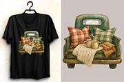 Fall Autumn Truck Sublimation Clipar, an Illustration by SVGArt (Thumbnail 6 of 8)