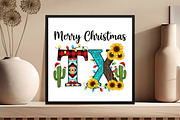 Merry Christmas Texas TX Sublimation, an Illustration by Black Bird Studio (Thumbnail 4 of 4)