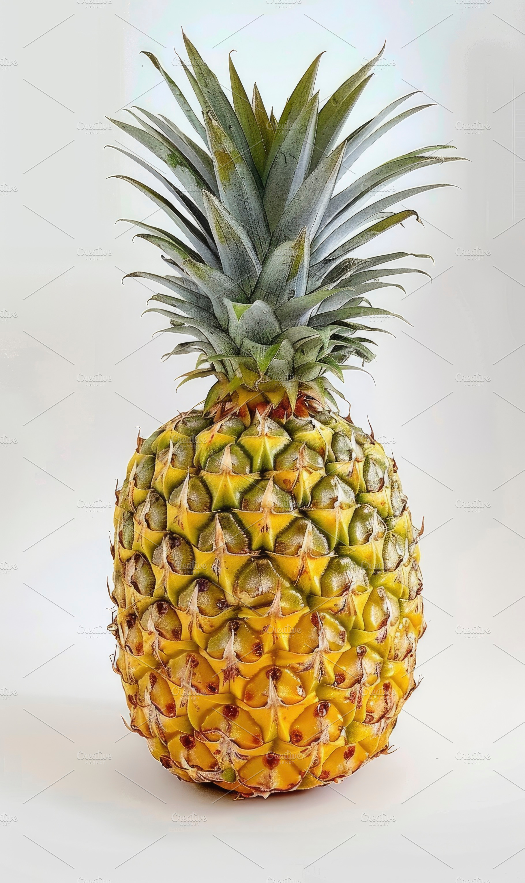 A vibrant, ripe pineapple isolated o, a Photo by LOGOCREATIVE