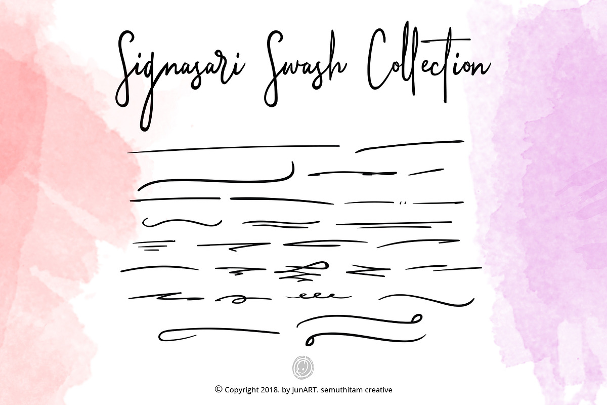 Signasari + Extras, a Script Font by SemutHitam Creative (Photo 15 of 17)