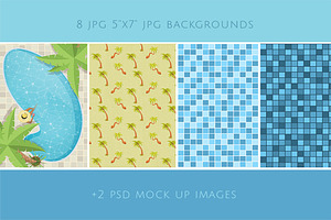 Pool Party Invitation Graphics Kit