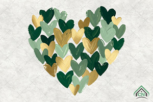 St Patrick Heart PNG, an Illustration by Craft Nest