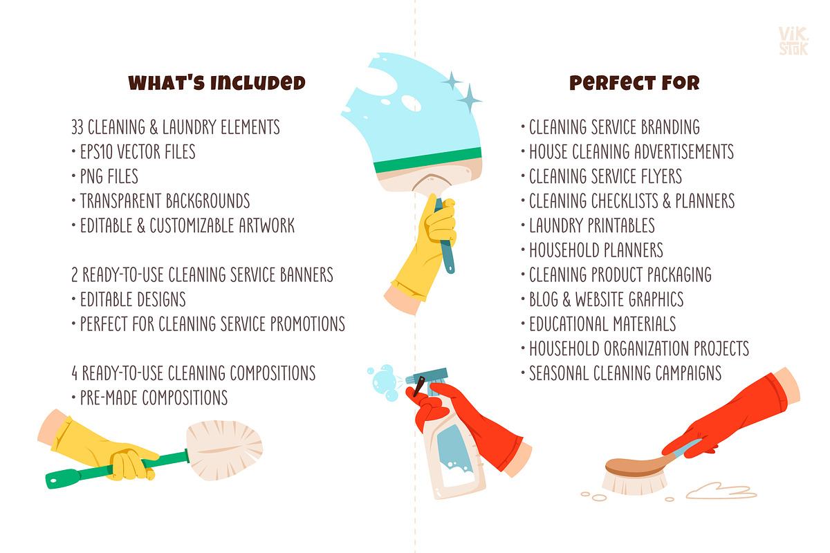 Cleaning & Laundry Clipart, a Work Illustration by vik.stock (Photo 7 of 7)