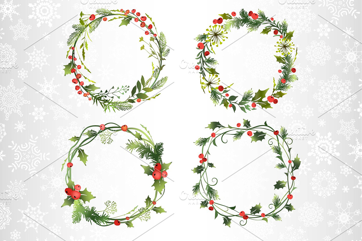 Christmas decorative elements., a Decorative Illustration by VetaDesign (Photo 3 of 11)