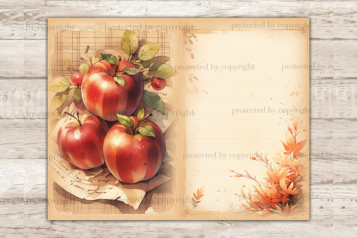 Fall Vibes Junk Journal Paper, a Seasonal Illustration by GlamArtZhanna (Photo 9 of 9)