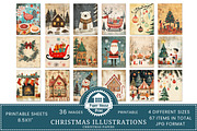 Whimsical Cute Christmas Papers, an Illustration by NiiiNArt (Thumbnail 3 of 8)