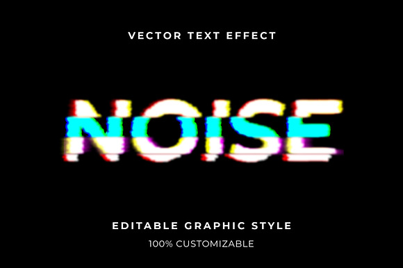 RGB Glitch Noise Text Effect preview 3
