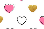 Handdrawn Heart Shape Pattern, a Pattern Graphic by Black White Mouse Design (Thumbnail 2 of 3)