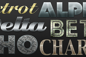 6 Metal Text Styles