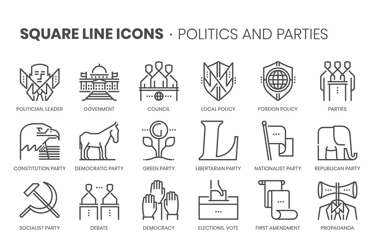 Square line icons, an Outline Icon by Howcolour (Photo 27 of 85)
