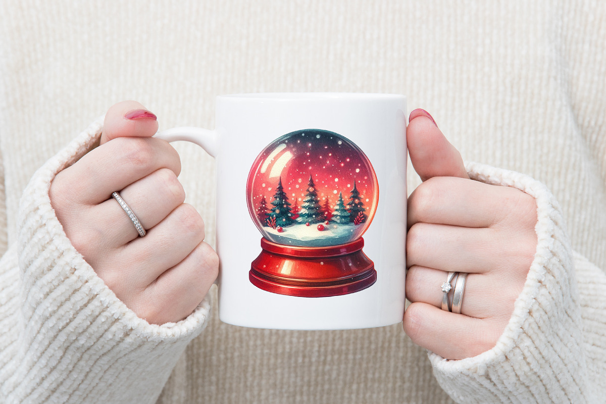 Chic Neon Red Christmas Clipart, a Graphic by designcity5 (Photo 4 of 5)