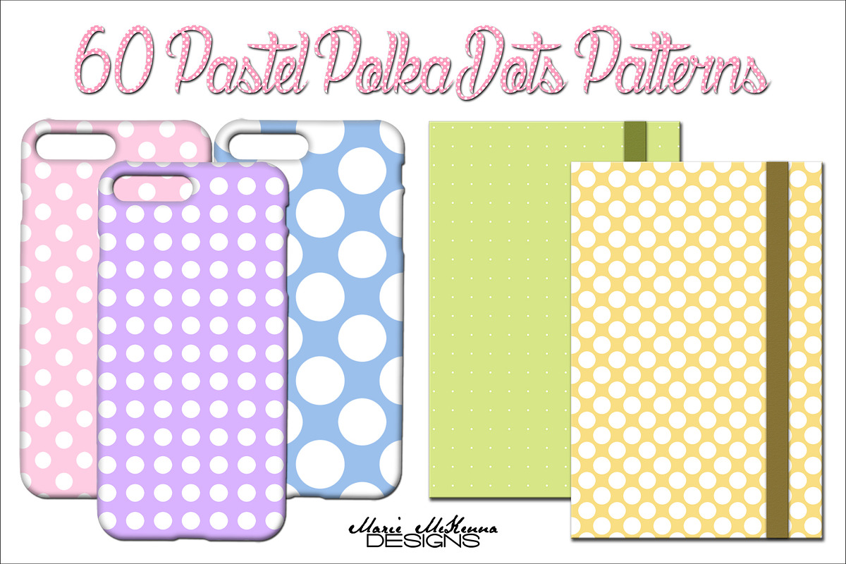 Pastel Polka Dots I, a Pattern Graphic by MarieMcKennaDesigns (Photo 3 of 3)