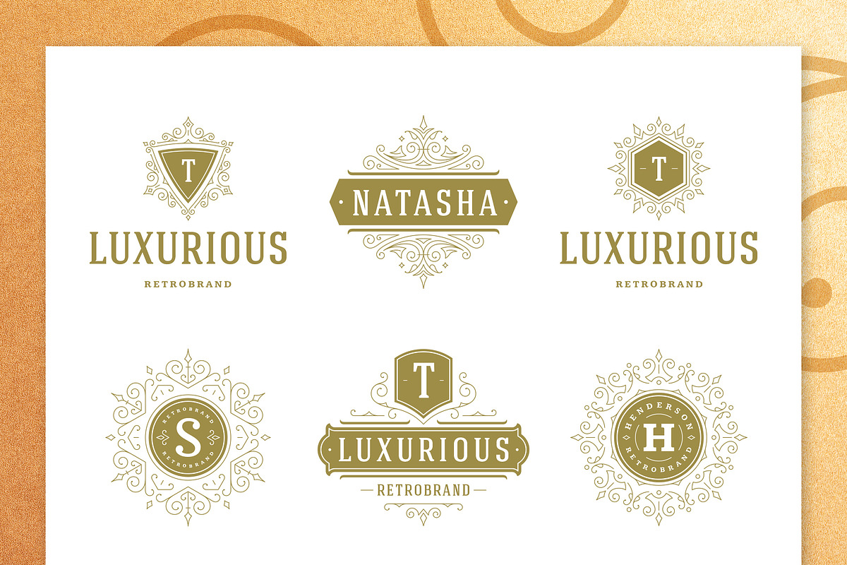10 Vintage Ornament Invitations, an Invitation Template by Vasya Kobelev (Photo 10 of 11)