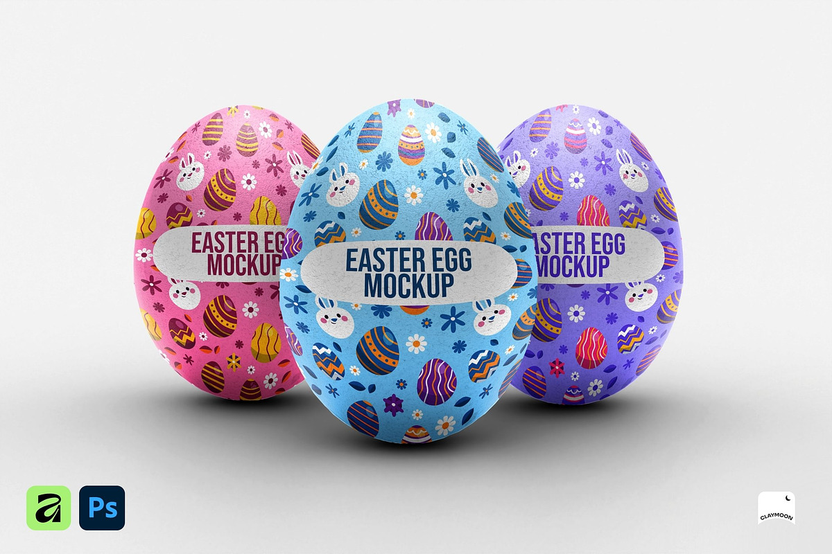 Easter Egg Mockup, a Mockup by Claymoon Lab (Photo 1 of 11)