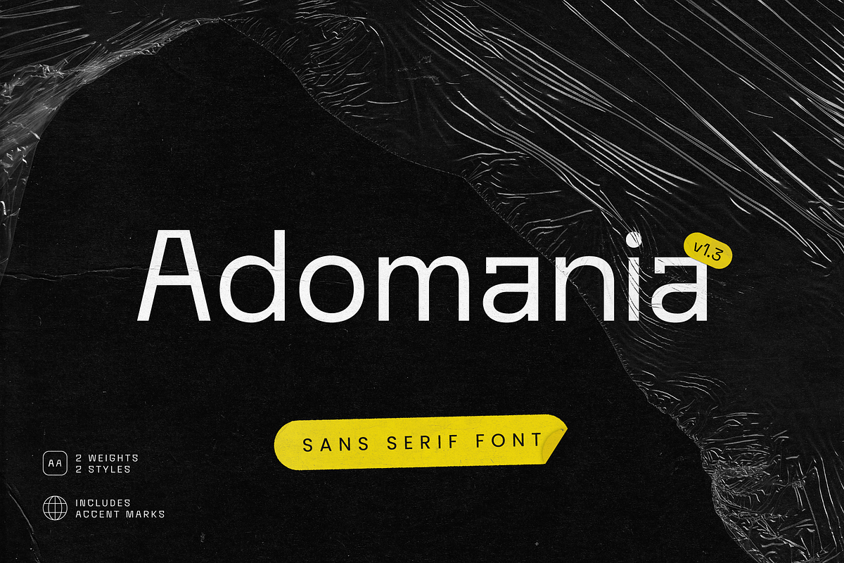 Adomania | Sans Serif Font, a Sans Serif Font by Obscure Shop (Photo 1 of 9)