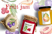 Fruits collection, watercolor set, a Food Illustration by AkvarelRiver (Thumbnail 5 of 6)
