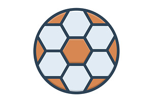 Football ball color icon, a Duotone Icon by Creative priyanka