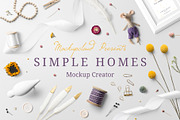 Simple Homes Mockup Creator, a Household Mockup by Mockup Cloud (Thumbnail 1 of 12)