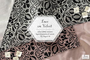 Lace on Velvet Patterns & Textures