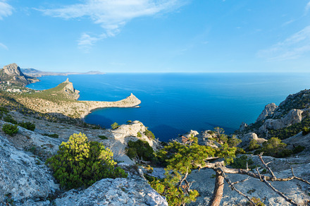 Coastline of  Novyj Svit  reserve summer view (Crimea, Ukraine,, a Nature Photo by YuriyB