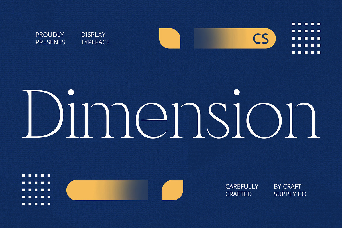 CS Dimension – Elegant Font, a Serif Font by Craft Supply Co. (Photo 1 of 8)