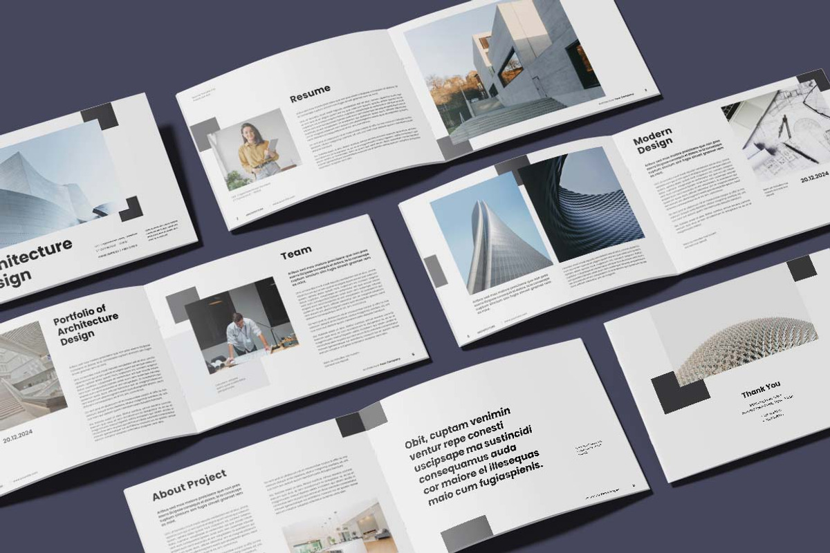 White Modern Architecture Brochure, a Brochure Template by UICreative (Photo 2 of 4)