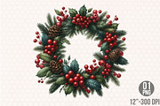 Cozy Berry Christmas PNG, an Illustration by Designking (Thumbnail 1 of 4)