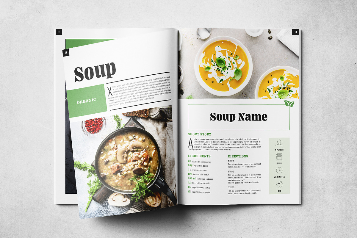 The Cookbook Layout, a Print Template by Grkic Creative (Photo 8 of 11)