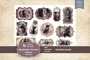 Printable Gothic Ephemera