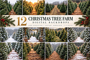 Christmas Tree Farm Backdrop BUNDLE, a Layer Style Add-On by Wild Honey Design Co. (Thumbnail 1 of 4)