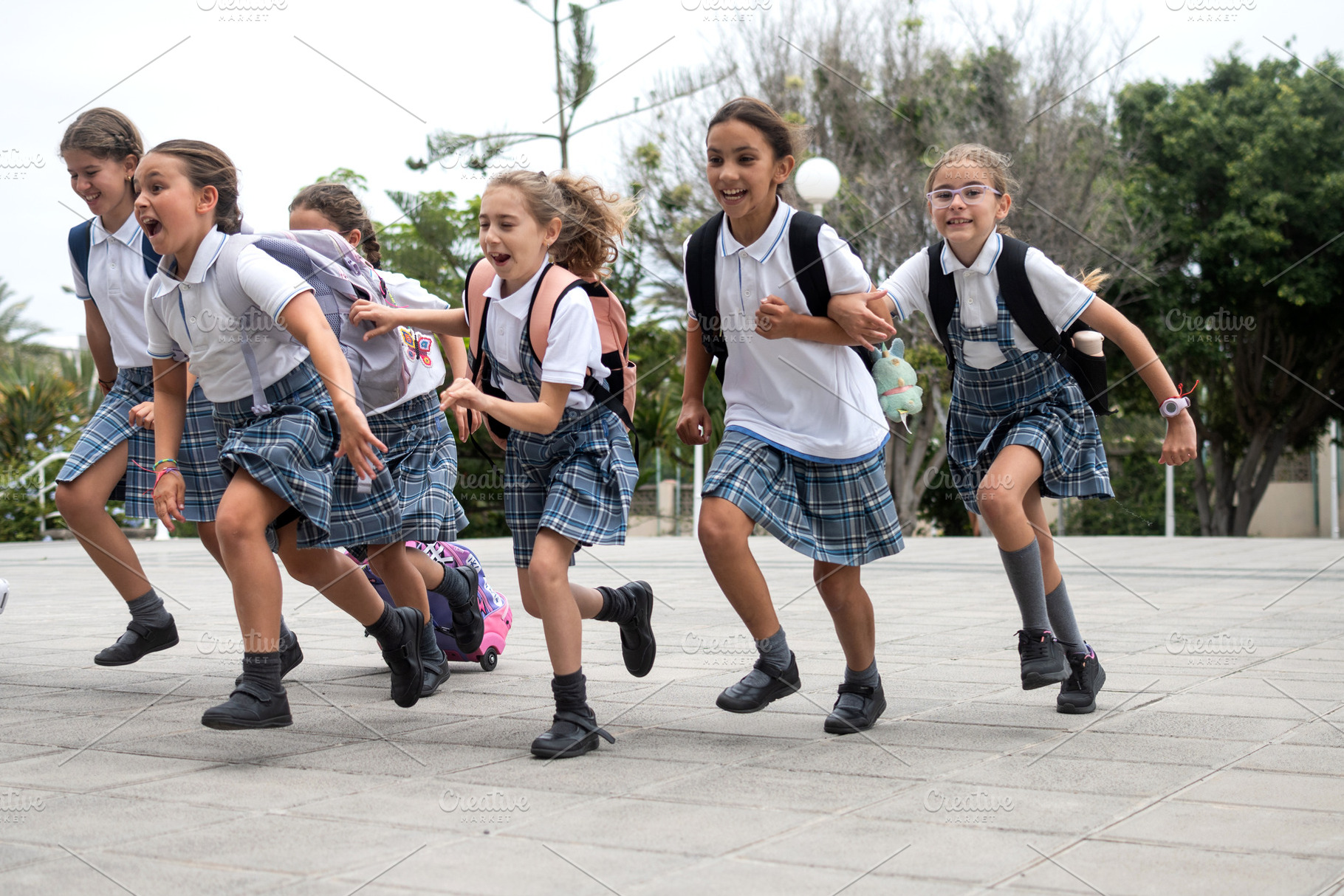 Excited elementary school girls, a School & Education Photo by etorres69