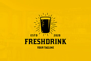 Fresh Drink Glass Logo Template, a Branding & Logo Template by vectorwithin (Thumbnail 2 of 3)