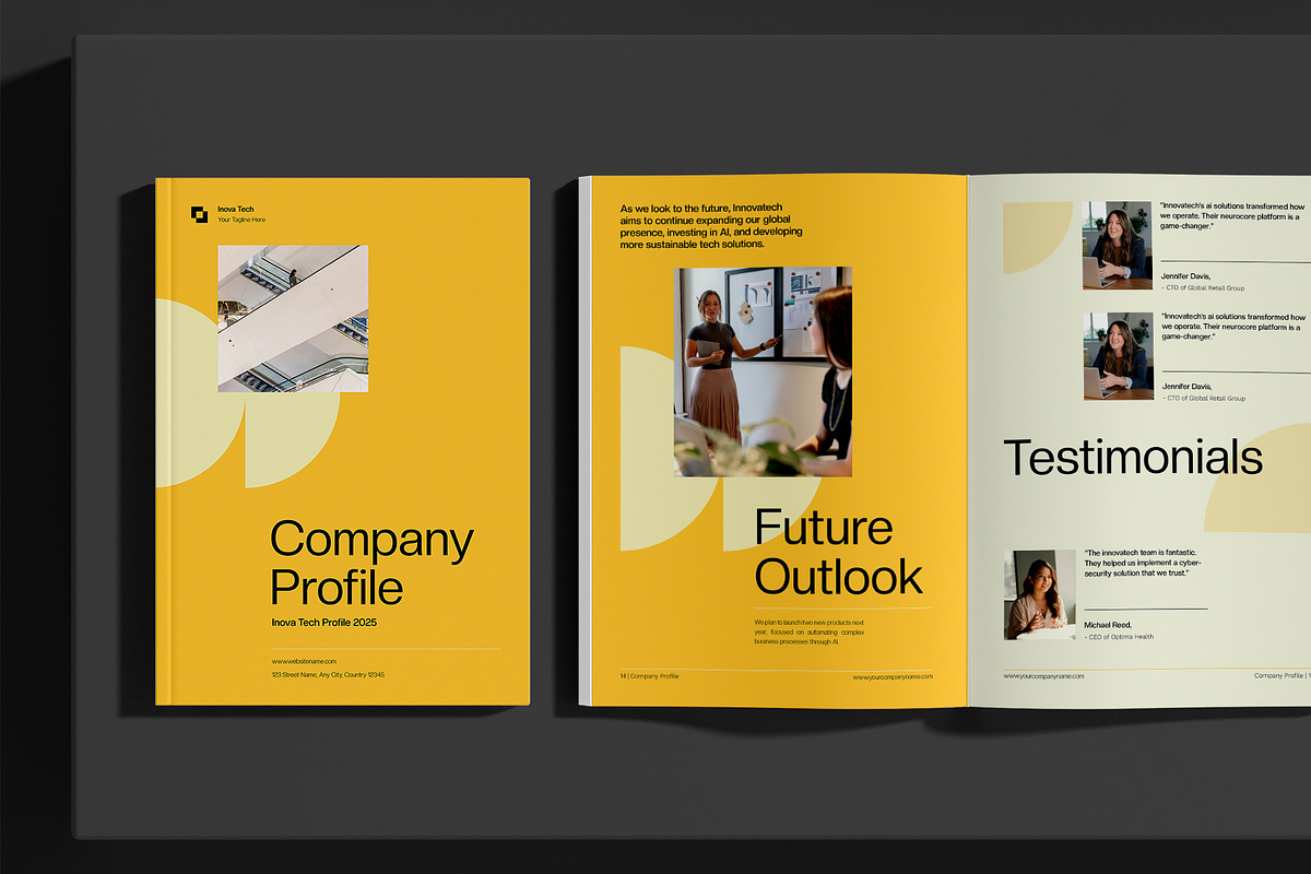 Yellow Modern Company Profile, a Brochure Template by Neermana (Photo 3 of 11)