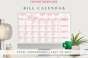 Excel Monthly Bill Calendar Template