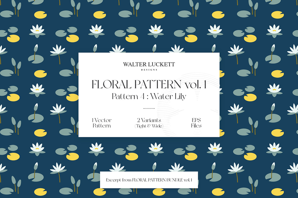 Floral Pattern vol. 1 - Pattern 4, a Pattern Graphic by Walter Luckett Designs (Photo 1 of 4)
