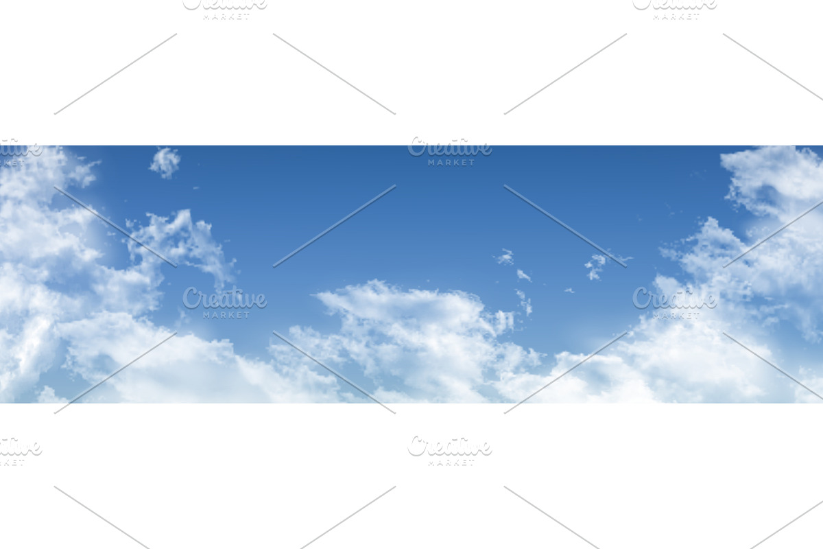 Realistic cloud formations on bright, an Illustration by art PVP - market