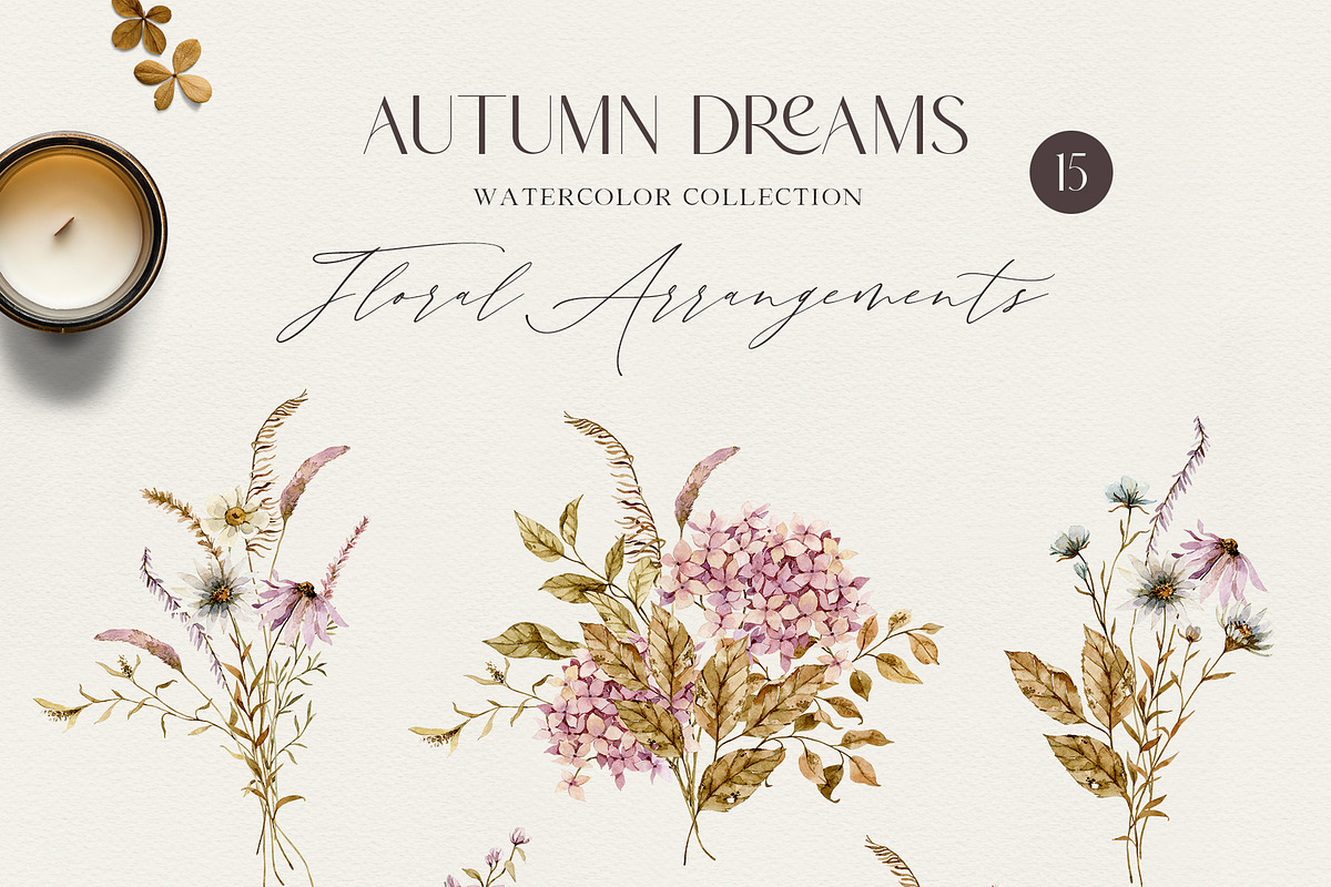 AUTUMN DREAMS watercolor collection, a Seasonal Illustration by long summer (Photo 10 of 18)